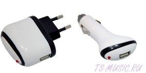 Комплект: Сетевой и Автомобильный адаптер USB - фото