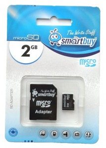 Карта памяти MicroSD 2Gb Smart Buy + SD Adapter - фото