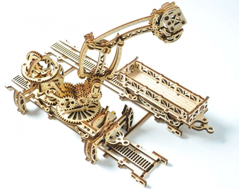 Сборная модель UGEARS Манипулятор на рельсах - фото