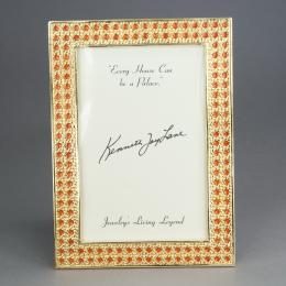 Рамка ювелирная «Золотой ажур», эмаль, золочение, дизайнер Кеннет Лейн. - фото