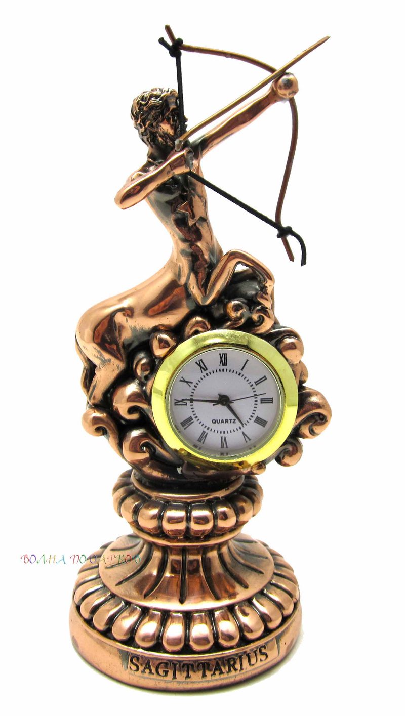 Статуэтка Стрелец с часами,19см - фото