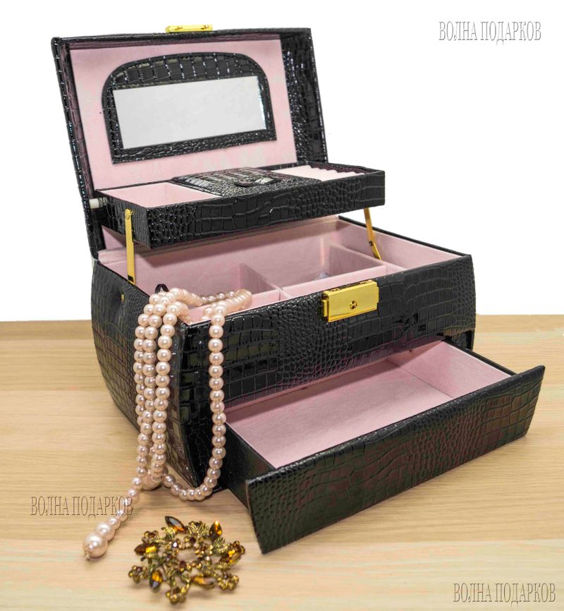 Шкатулка для ювелирных украшений Valise 058Black - фото