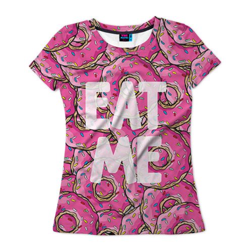 Женская футболка 3D Eat me - фото