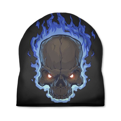 Шапка 3D Fire skull - фото