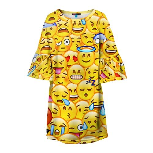 Детское платье 3D Emoji - фото