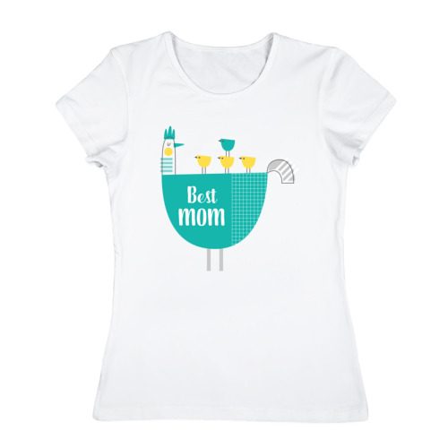 Женская футболка хлопок best mom - фото