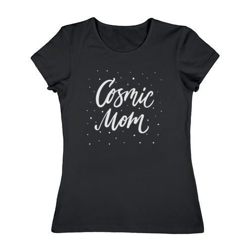 Женская футболка хлопок cosmic mom - фото