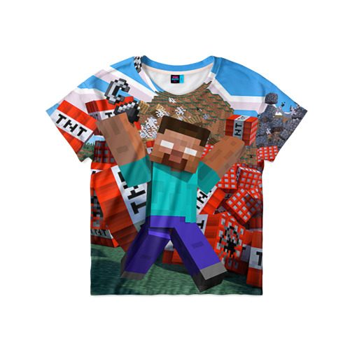 Детская футболка 3D Minecraft - фото