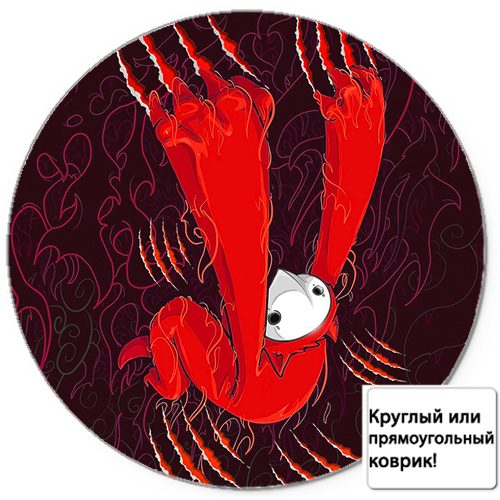 Коврик для мыши 3D - Красный ползун - фото
