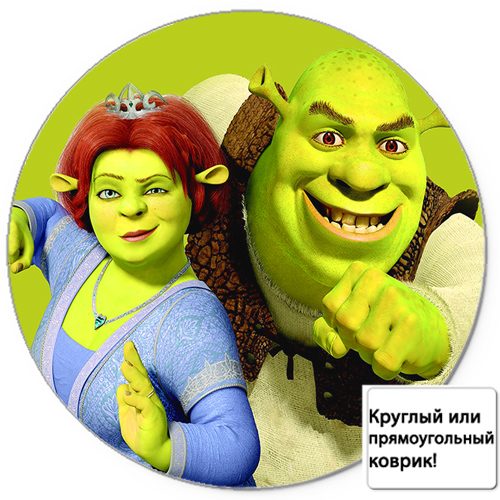 Коврик для мыши 3D - Шрек и Фиона - фото