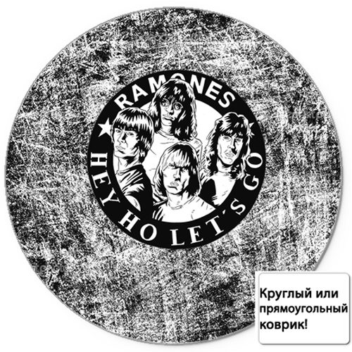 Коврик для мыши 3D - Ramones черно-белая - фото