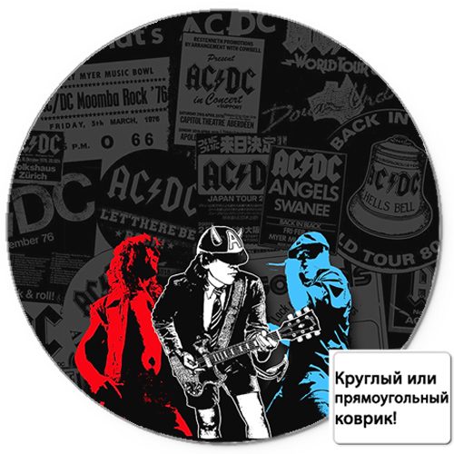 Коврик для мыши 3D - AC/DC с гитарой - фото