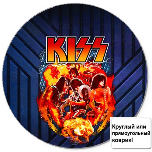 Коврик для мыши 3D - KISS Fire - фото