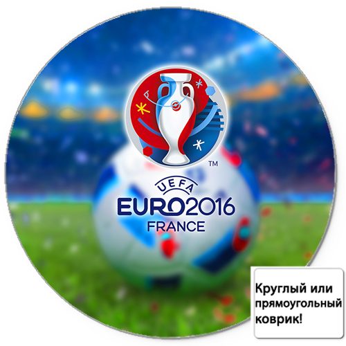 Коврик для мыши 3D - EURO 2016 Франция - фото