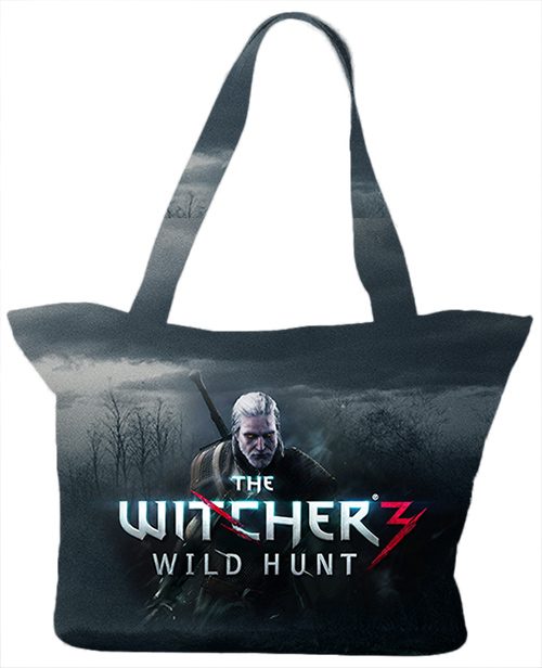 Сумка пляжная, повседневная 3D - The WITCHER в ночи - фото