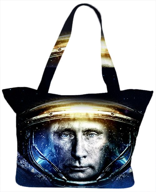 Сумка пляжная, повседневная 3D - Путин космонавт - фото