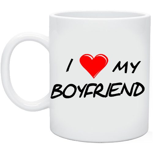 Кружка - Женская майка - I love my boyfriend - фото