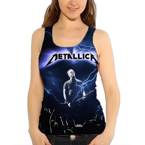 Женская майка 3D - METALLICA Молния - фото