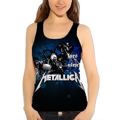 Женская майка 3D - METALLICA Lars Ulrich - фото