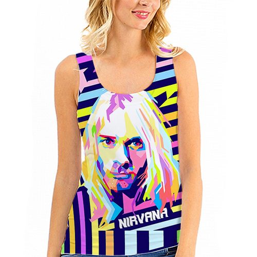 Женская майка 3D - Nirvana Pop Art - фото
