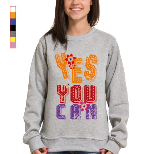 Женский свитшот - Yes you can - фото