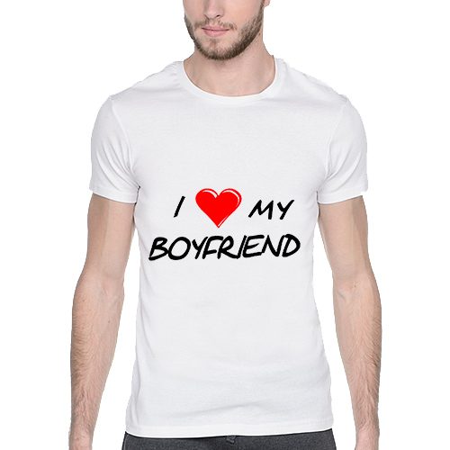 Мужская футболка Женская майка - I love my boyfriend - фото
