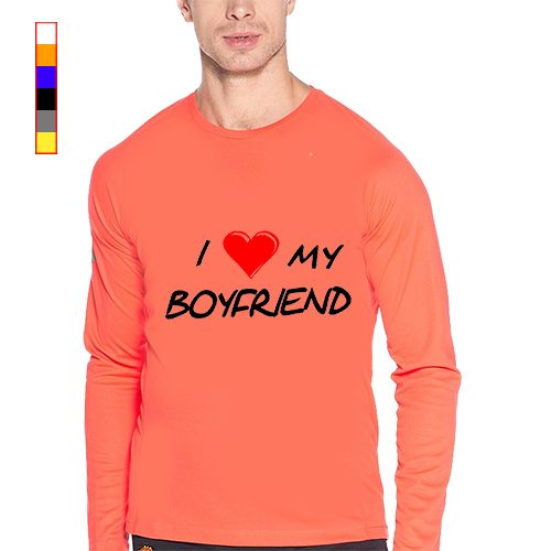 Мужской лонгслив - Женская майка - I love my boyfriend - фото