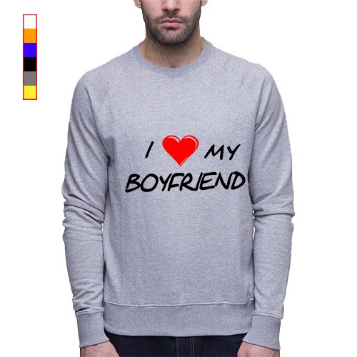 Мужской свитшот - Женская майка - I love my boyfriend - фото