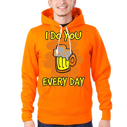 Мужская толстовка - I do you (beer) every day - фото