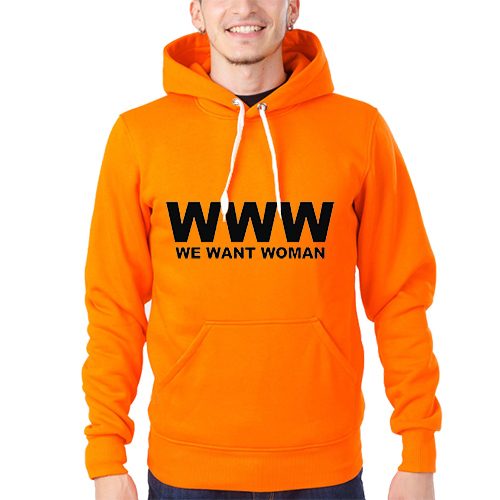 Мужская толстовка - We want woman - фото