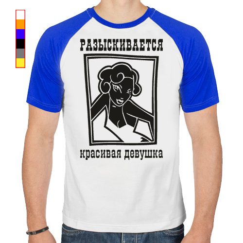 Футболка реглан - Разыскивается красивая девушка - фото