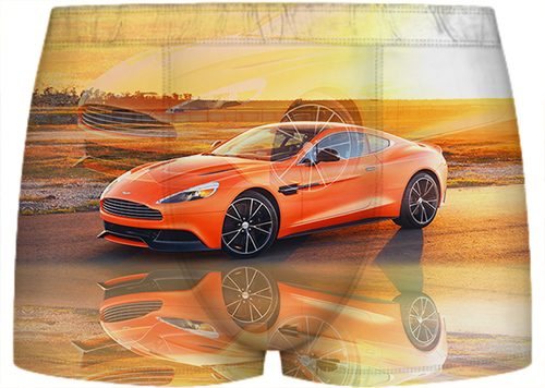 Детские трусы 3D - Машина Aston Martin - фото