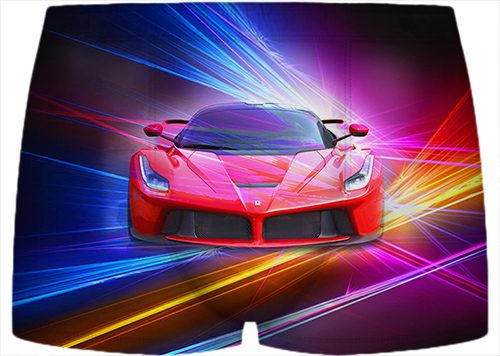 Детские трусы 3D - Машина Ferrari - фото