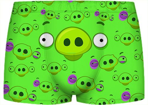 Детские трусы 3D - Angry Birds зеленая - фото