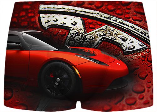 Детские трусы 3D - Машина Tesla - фото