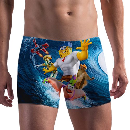 Плавки для мальчика 3D - Губка Боб на волнах - фото