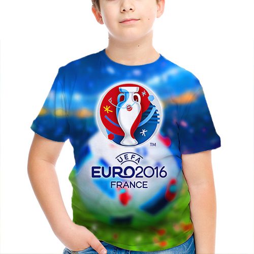 Детская футболка 3D - EURO 2016 Франция - фото