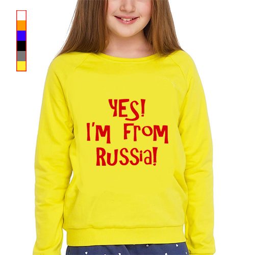 Детский свитшот yes i`m from russia - фото