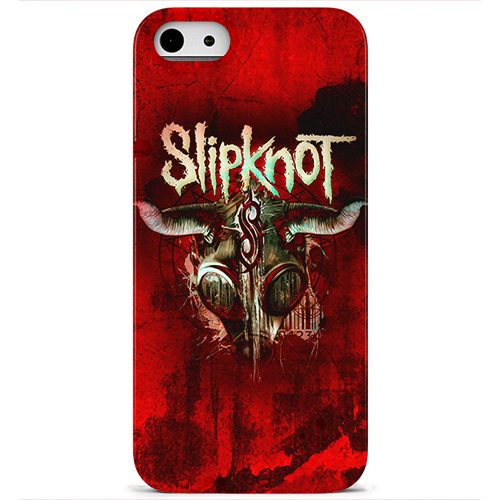 Чехол на телефон iphone 5-5s Slipknot красный - фото