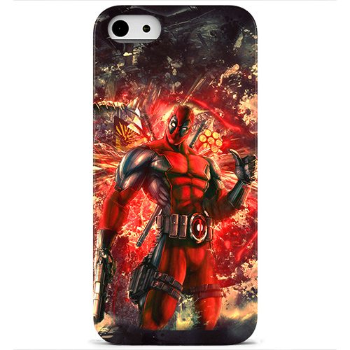 Чехол на телефон iphone 5-5s Дедпул Взрыв - фото