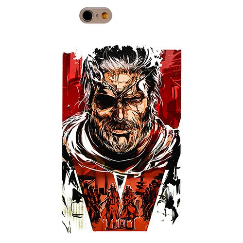 Чехол на телефон iphone 6 - Metal Gear.solid V красно-черный - фото