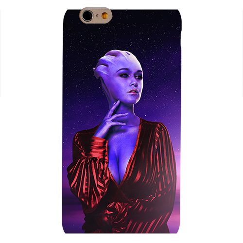 Чехол на телефон iphone 6 - MASS effect девушка в красном платье - фото