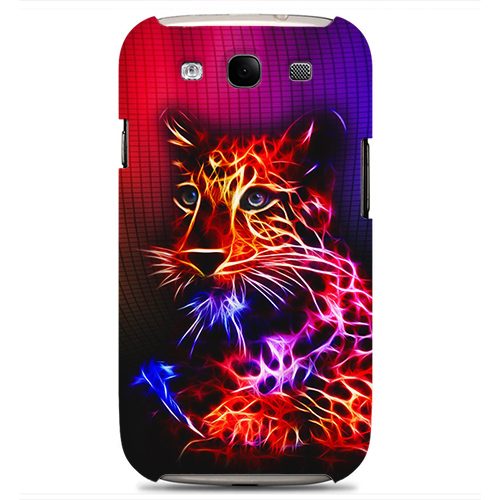 Чехол на телефон samsung galaxy s3 Неоновый котик - фото