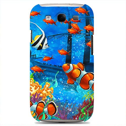Чехол на телефон samsung galaxy s3 Рыбки - фото