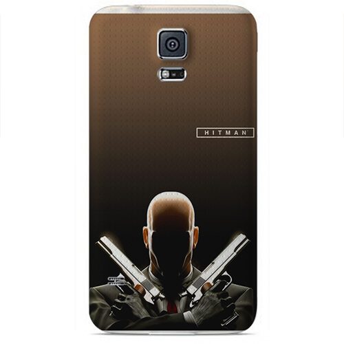 Чехол на телефон samsung galaxy s5 mini - Hitman с двумя пистолетами - фото