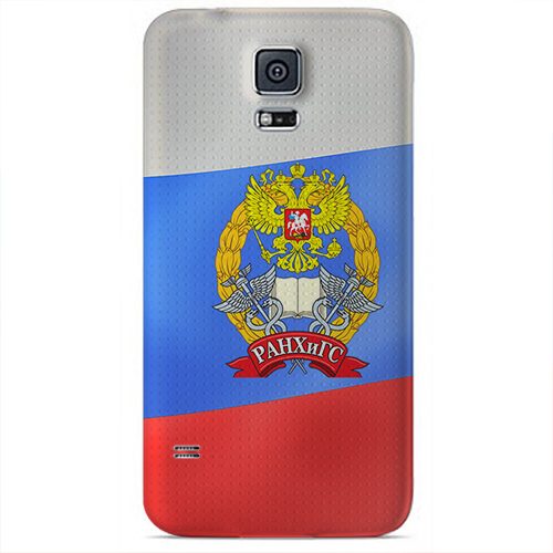 Чехол на телефон samsung galaxy s5 mini РАНХиГС Лого на триколлоре - фото
