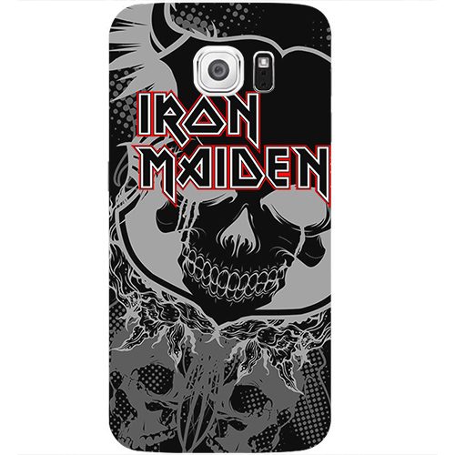 Чехол на телефон samsung galaxy s6 Iron Maiden череп - фото