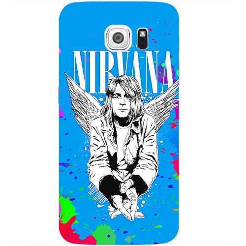Чехол на телефон samsung galaxy s6 Saint Kurt Cobain брызги - фото