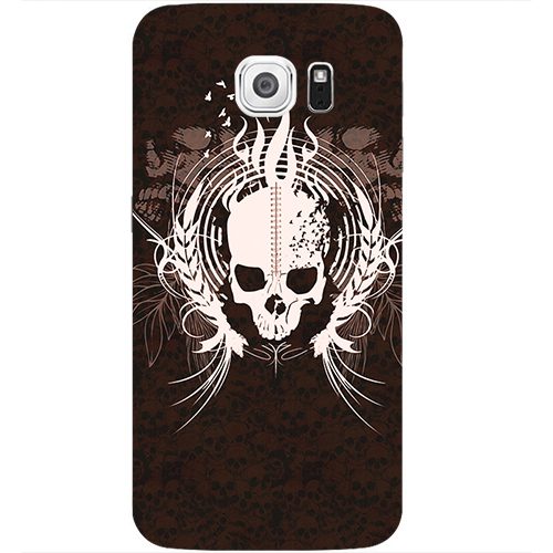 Чехол на телефон samsung galaxy s6 skull tribal - фото