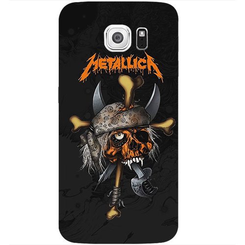 Чехол на телефон samsung galaxy s6 Metallica череп в бандане - фото